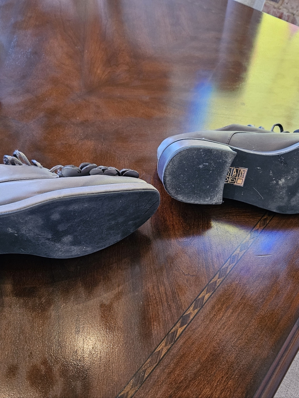Jeffrey Campbell Gray Floral Lace-Up Flats - Picture 3 of 6